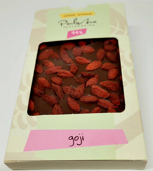 Tabletă de ciocolată cu lapte cu goji 110g